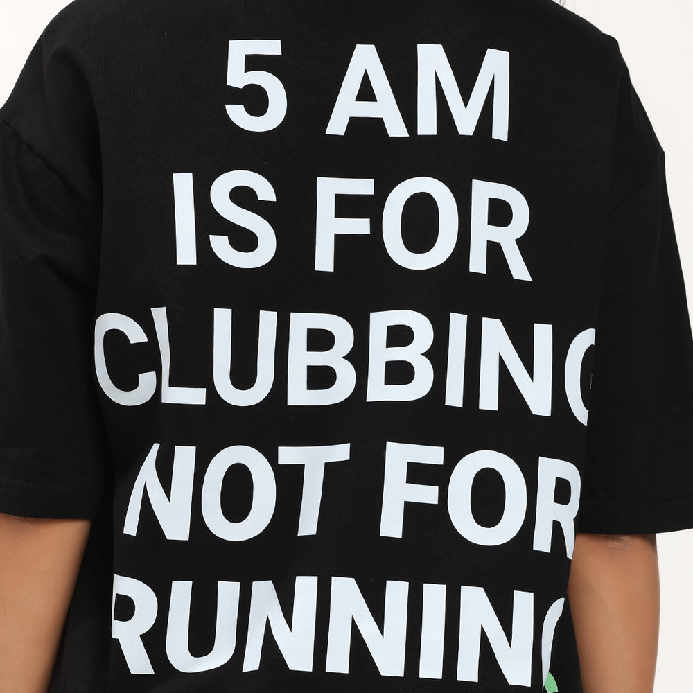Clubbing not Running Oversize T Shirt