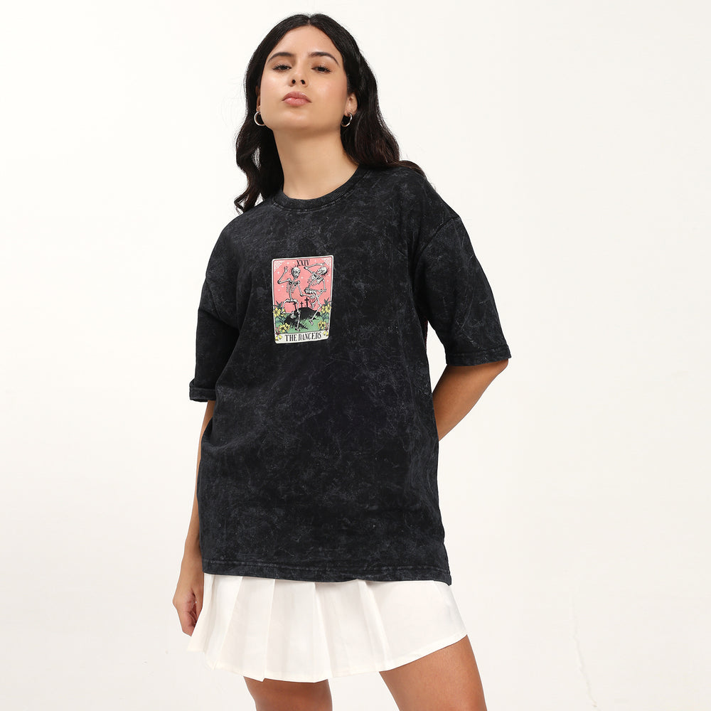 Skeleton Doodle Oversize T Shirt