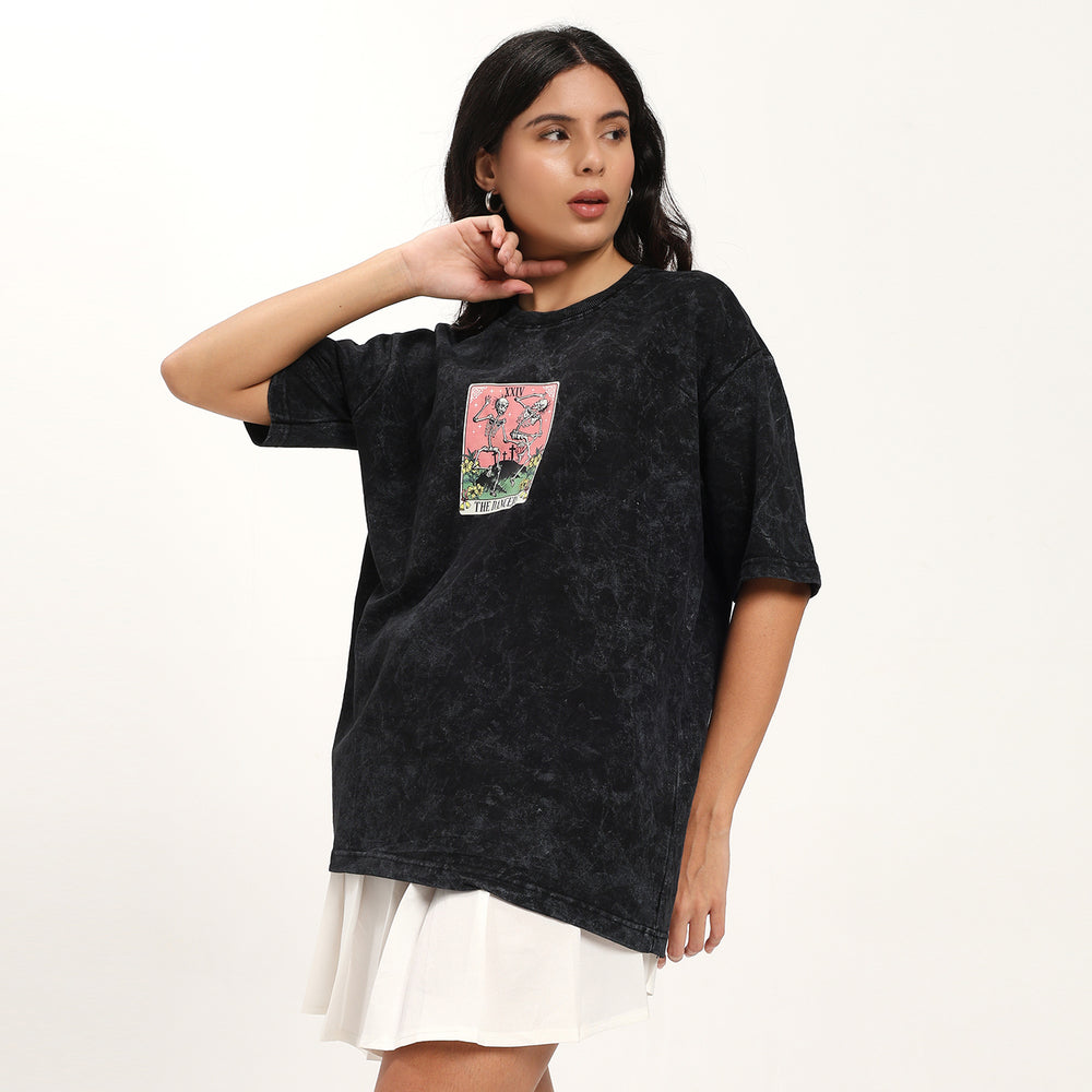 Skeleton Doodle Oversize T Shirt