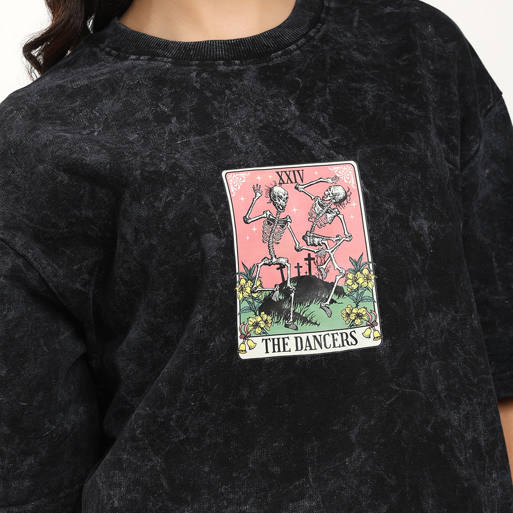 Skeleton Doodle Oversize T Shirt